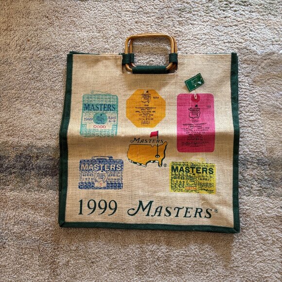 Vintage 1999 Masters Augusta Golf Souvenir Tote Bag NWT - Picture 2 of 9